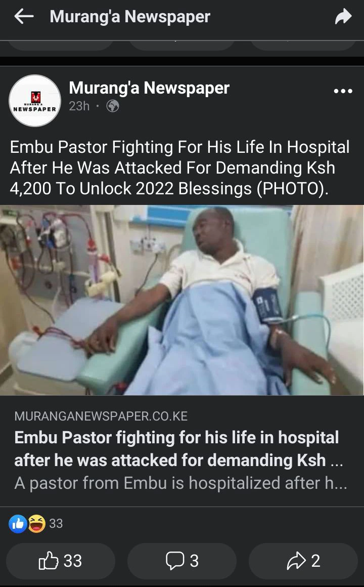 Pastor Fighting For His Life In Hospital After Being Attacked By Church Members 1